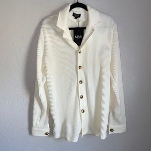 BoohooMAN White Piping Button Up